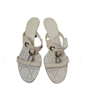 Vintage Miss Dior Peep Toes Leather Heels Size 36.5